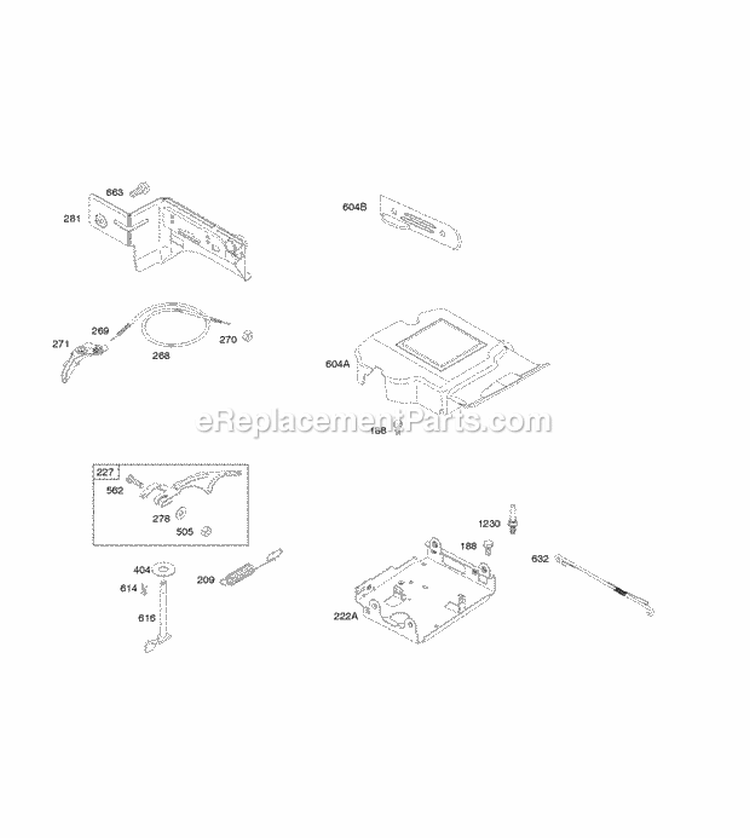 Controls Governor Spring Diagram and Parts List for 21Z314-0110-E1  Briggs and Stratton Engine